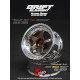 5-Spoke DE Wheels Bronze/Chrome - Gold Rivets (2Pcs)