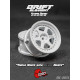 6-Spoke DE Wheels White - Silver Rivets (2Pcs)