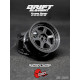 6-Spoke DE Wheels Black - Black Rivets (2Pcs)