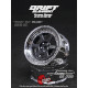 6-Spoke DE Wheels Gunmetal/Chrome - Black Rivets (2Pcs)