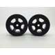 Rear Black 5-Spoke Wheels and Tyres UFRA Pink Medium (1/12)