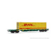 Cemat 4-assige containerwagen Sgnss DHL (H0)