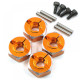 6mm Alum. Wheel Adapter Set 1/10 (Orange)