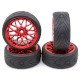Spec-T LS Wheel Offset 3 Red with Tire (4Pcs)