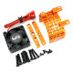 Alum. 540/550 Motor Heat Sink with Tornado High Speed Fan Orange